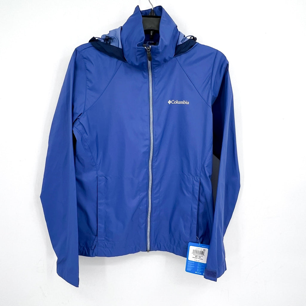 COLUMBIA Women's Switchback III Jacket XS Blue Packable Hood Waterproof NWT