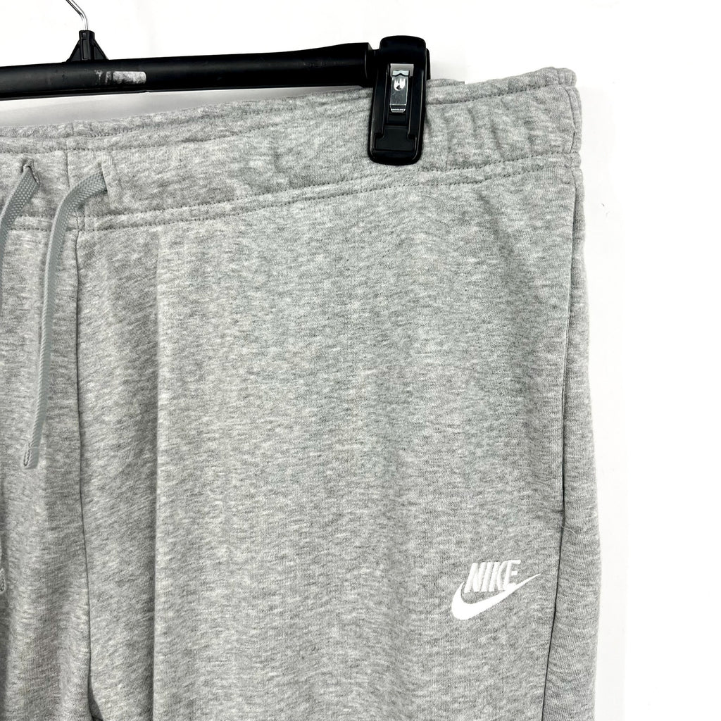 NIKE Womens Club Fleece Mid-Rise Jogger Pants 3X Grey White Sweatpants NWT