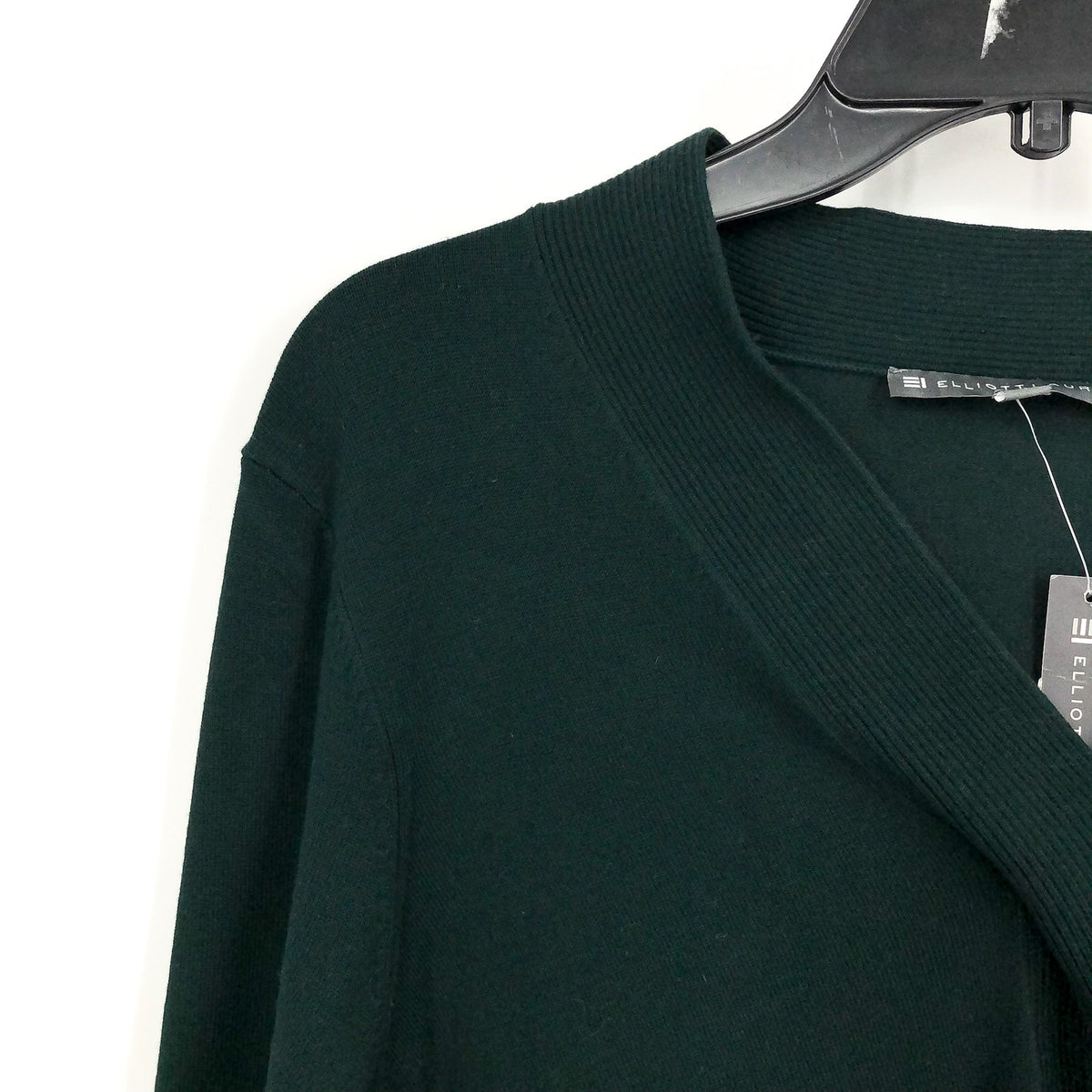 ELLIOTT LAUREN Womens Marella Fitted Sweater Large Evergreen Twist Detail NWT