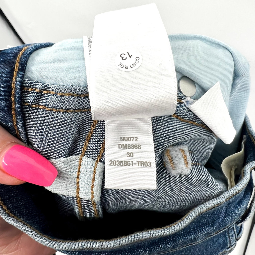 MADEWELL Womens Stovepipe Jeans Size 30 US 10 Blue Slim Straight NU072 NWT