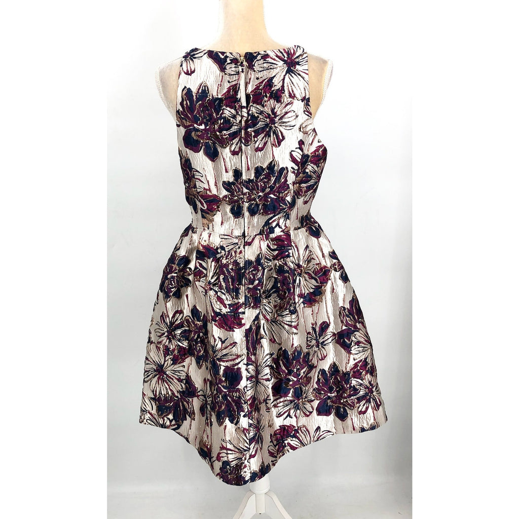 LILLY PULITZER Jollian Floral Jacquard Dress Size 8 Silver Purple NWOT