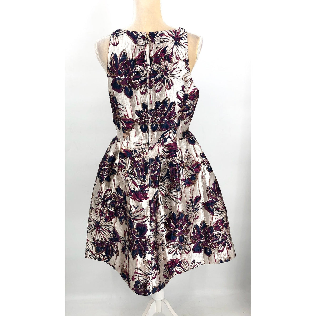 LILLY PULITZER Jollian Floral Jacquard Dress Size 8 Silver Purple NWOT