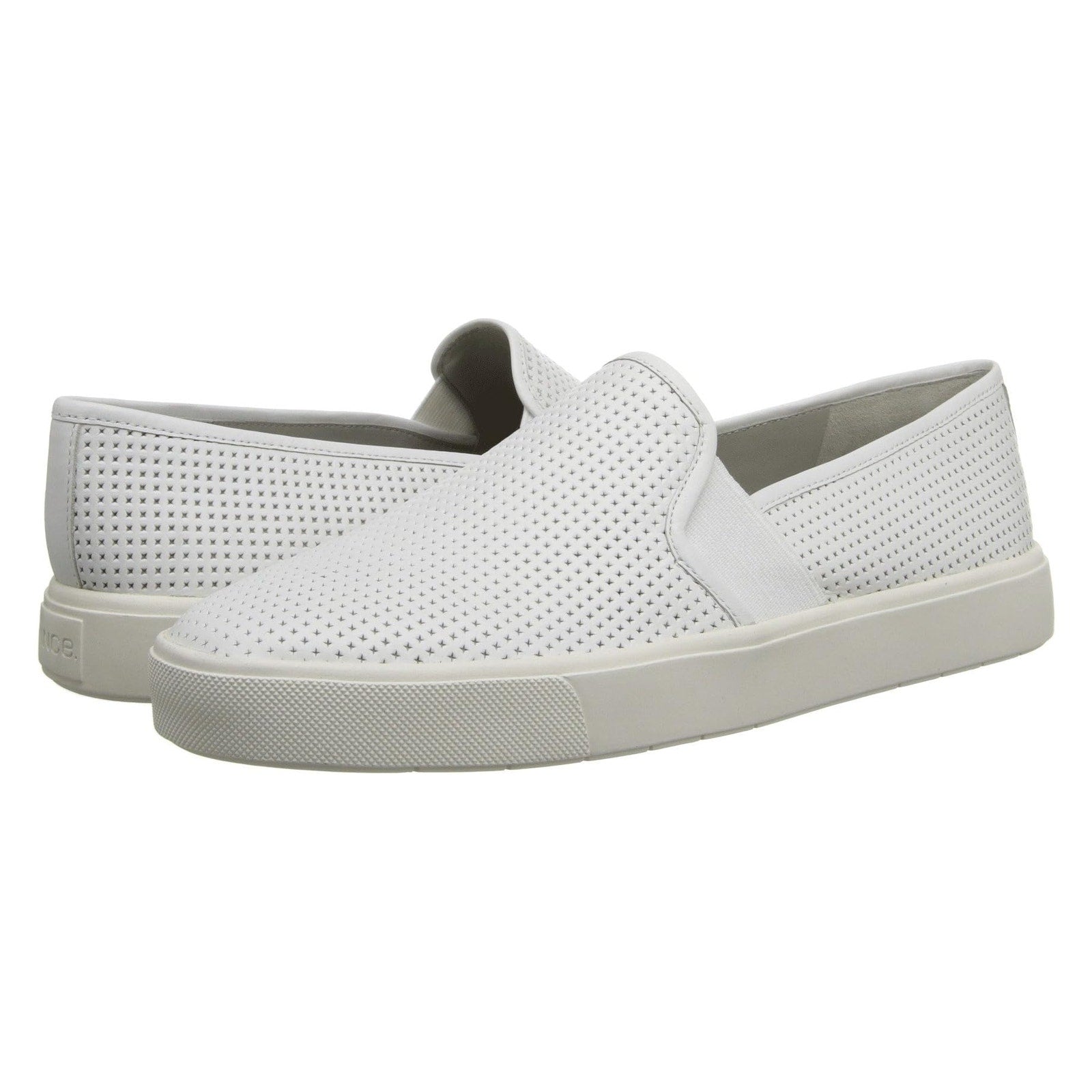 Vince Womens Blair 5 Perforated Slip On Sneaker SIZE 11 White Nubuck Leather