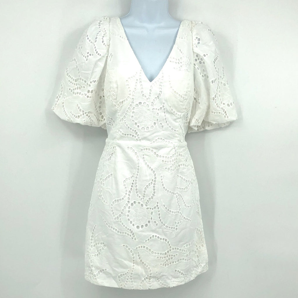 Lilly Pulitzer Women's Celestina V-Neck Romper Size 6 Resort White Eyelet NWT