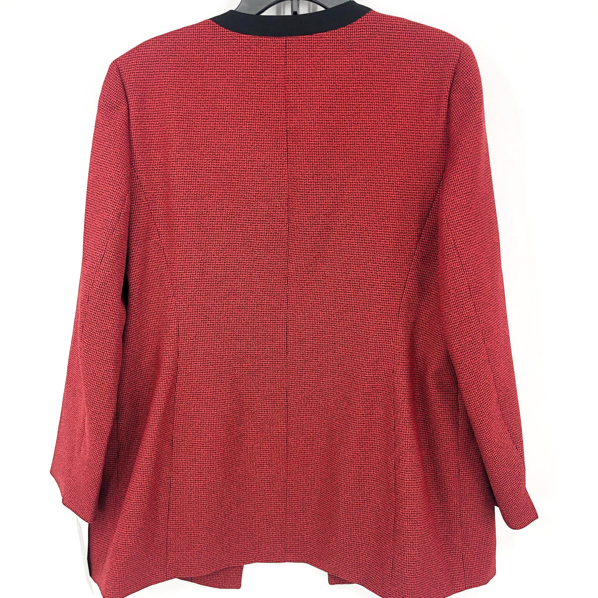 LE SUIT Mid-Length Suit Blazer Size 14 Fire Red Open Front NWT