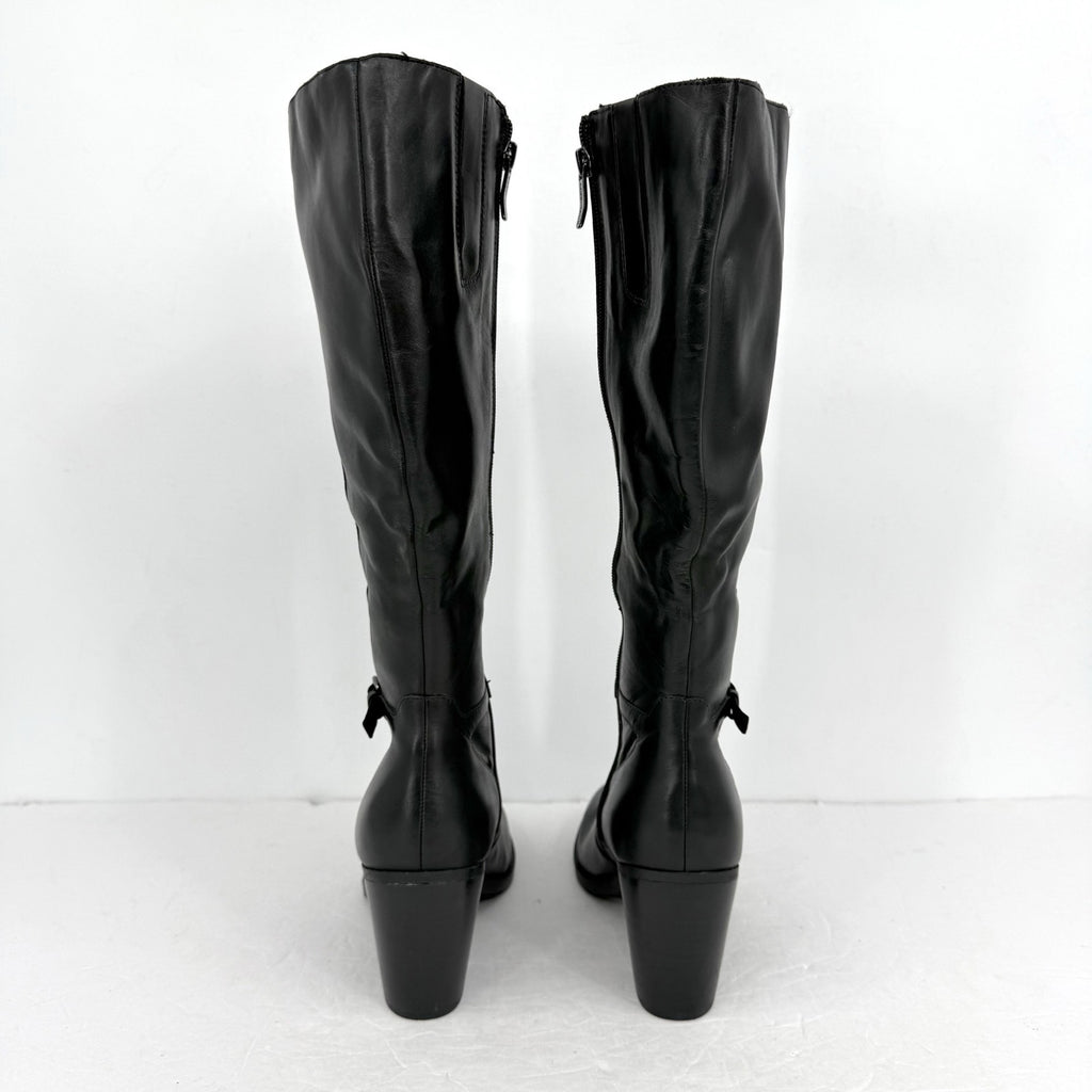 Easy Spirit Womens Eflex Imani Knee High Boots US 8.5 Black Leather NWOB