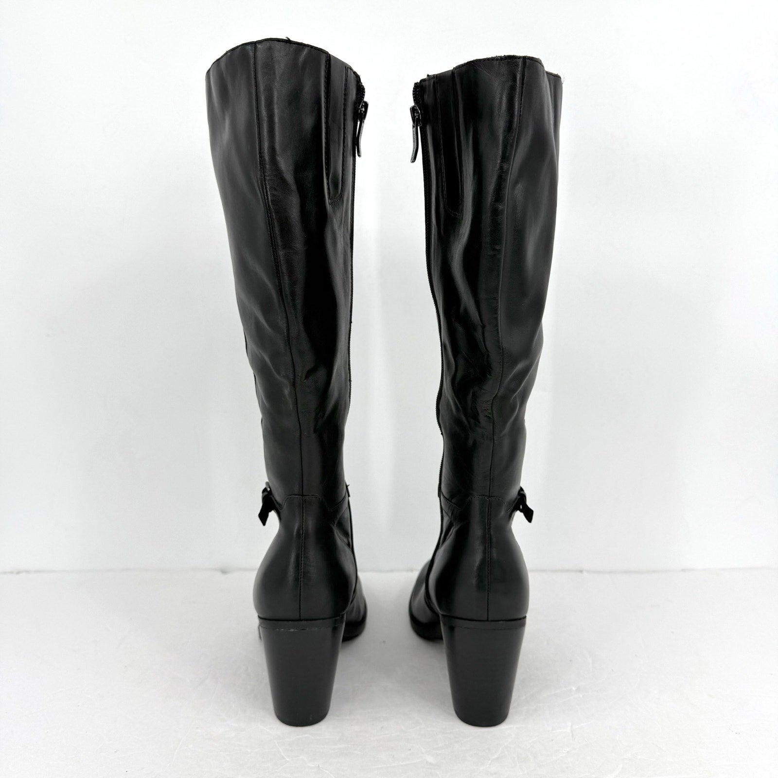 Easy Spirit Womens Eflex Imani Knee High Boots US 8.5 Black Leather NWOB