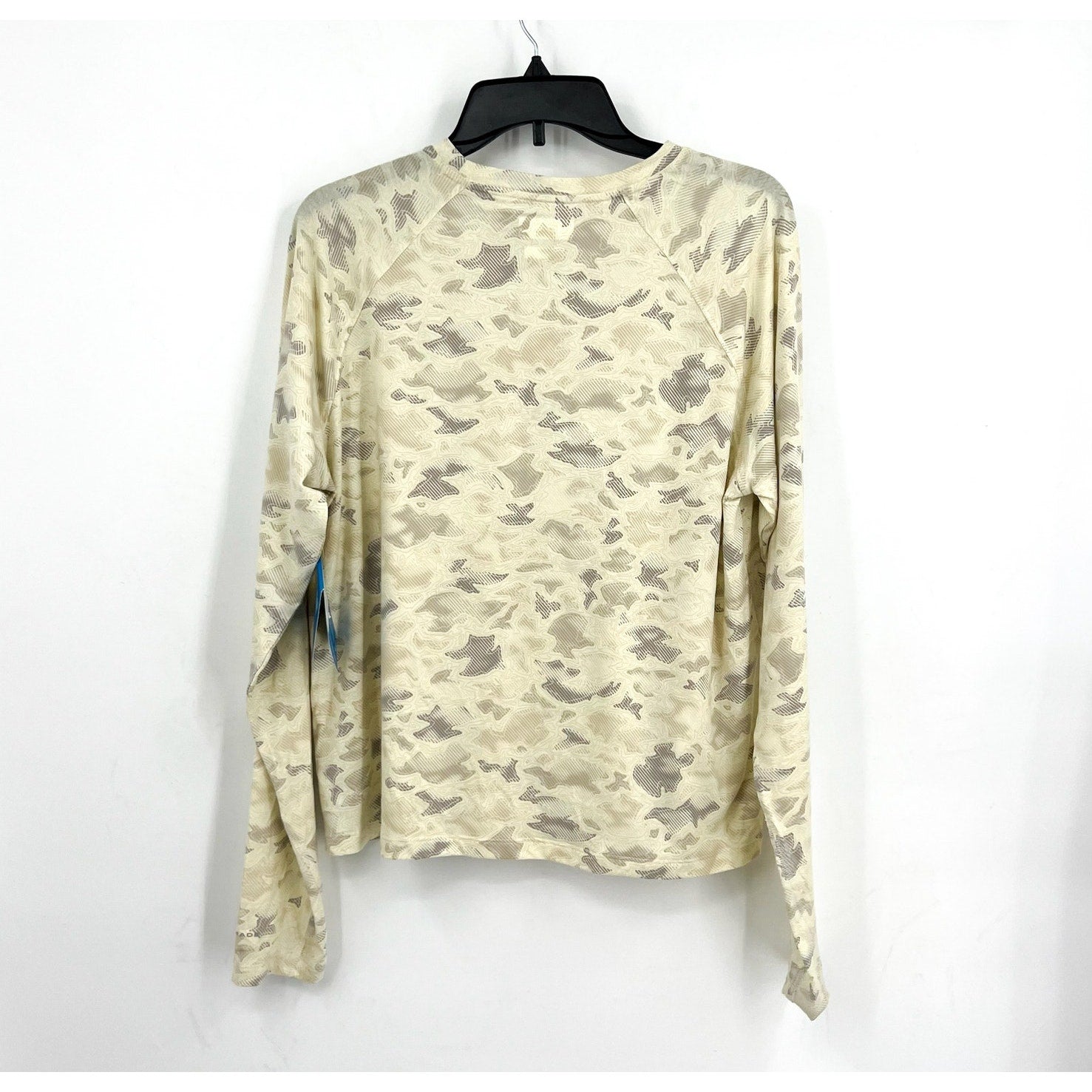 COLUMBIA Womens PFG Uncharted Knit Long Sleeve Shirt XL Stone Grey Cream NWT