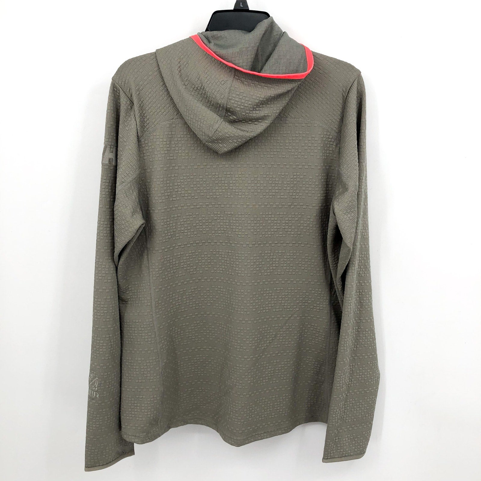 HELLY HANSEN Womens Powderqueen Jacket Medium Grey Terrazzo Midlayer Hood NWT