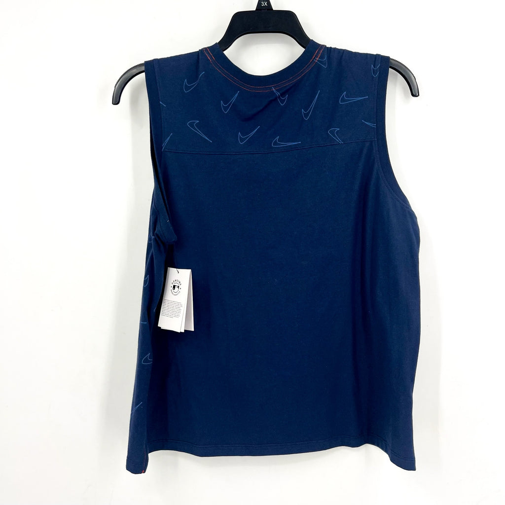 NIKE Womens Houston Astros Muscle Play Tank Top Large Navy Blue Crewneck NWT