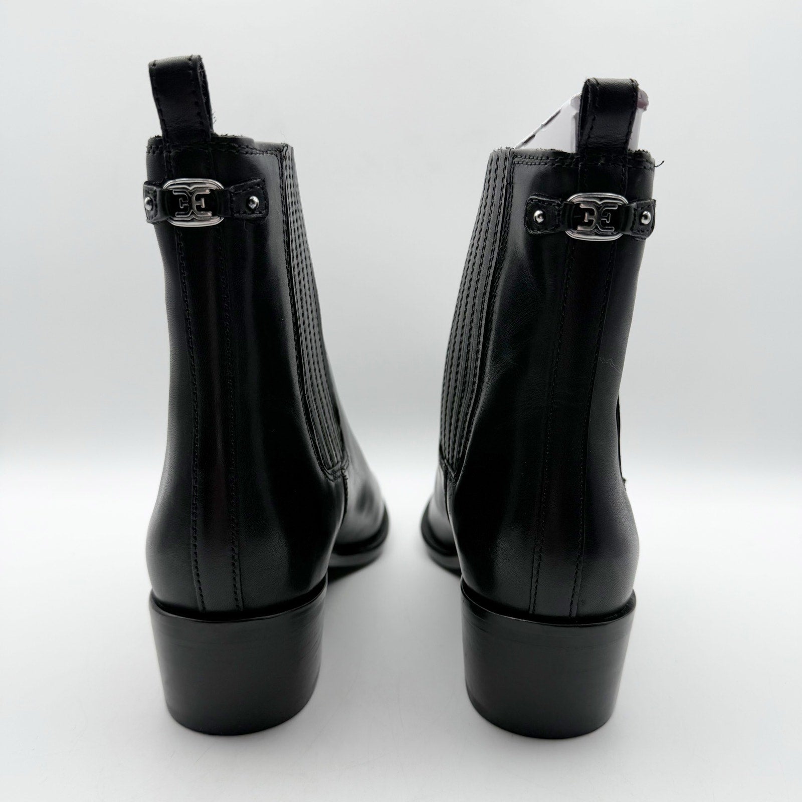 Sam Edelman Womens Bronson Ankle Boots US 7.5 M EU 38 Black Leather NIB