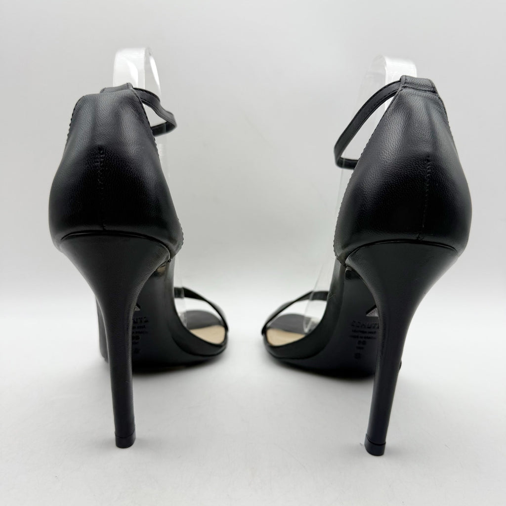 SCHUTZ Womens Cadey Lee Heeled Sandals US 8 B Black Leather NWOB