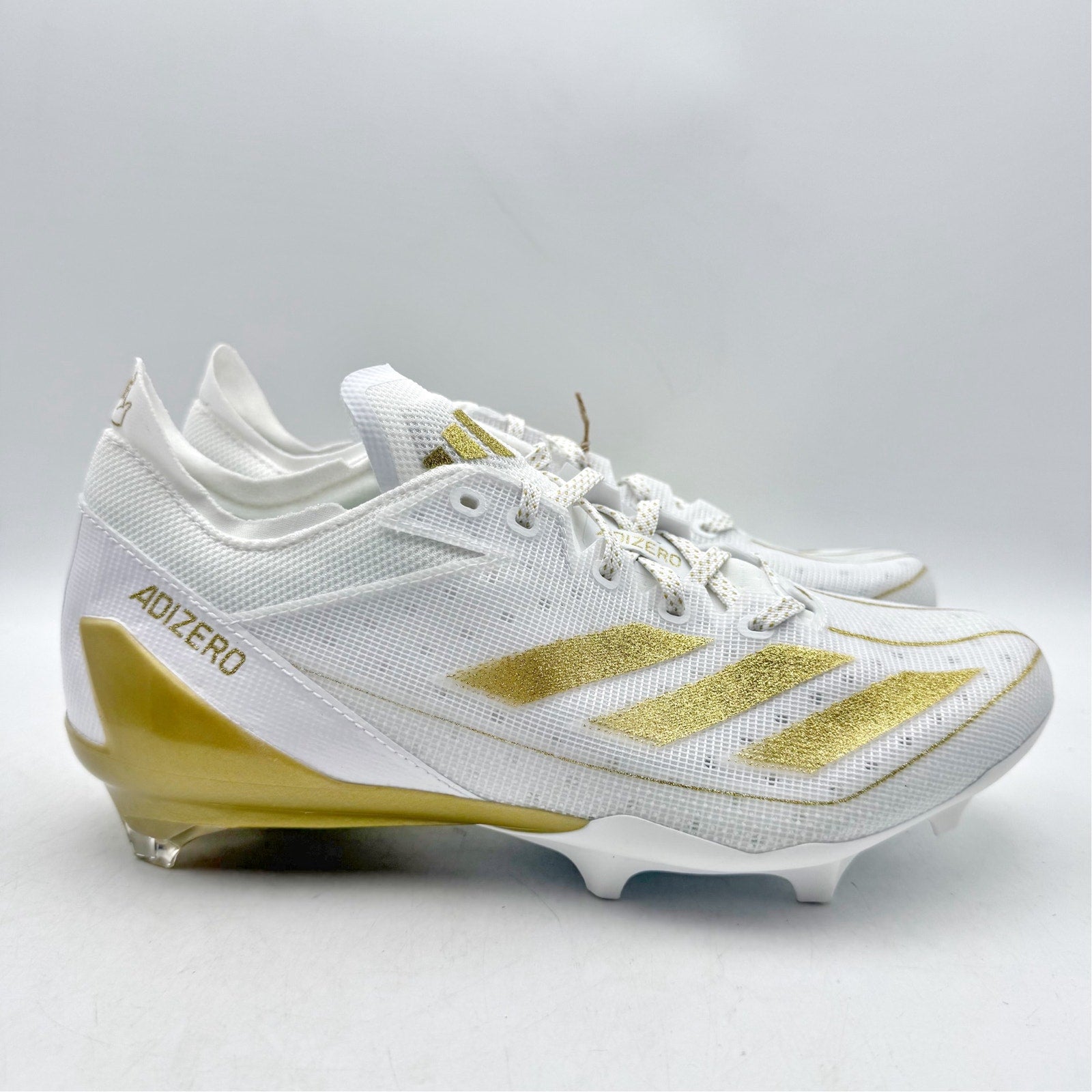 Adidas Mens Adizero Electric Football Cleats Size 9 White Gold IE4381 NWOB