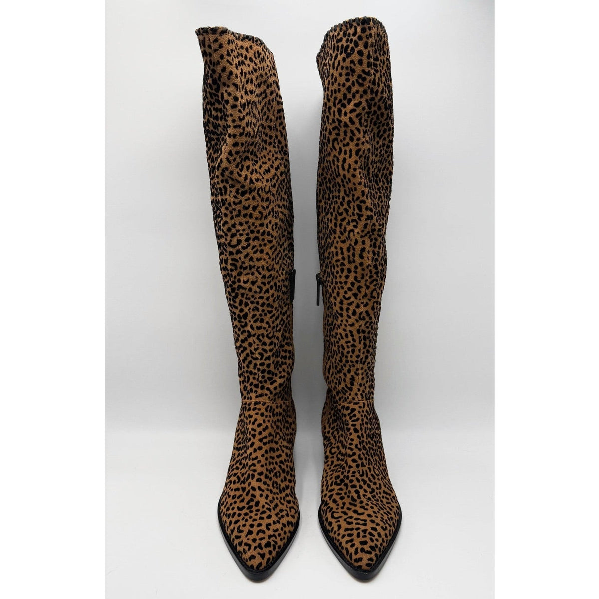 1.State Womens Sage Over the Knee Boots Size 5 EU 35 Brown Leopard NWOB