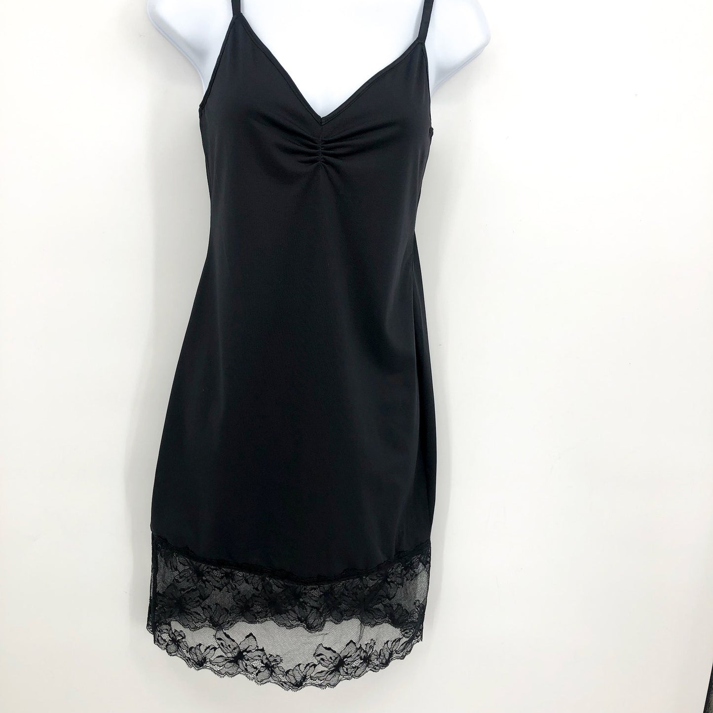 FLEUR DU MAL Women's Orchid Lace Slip Dress Large Black NWT