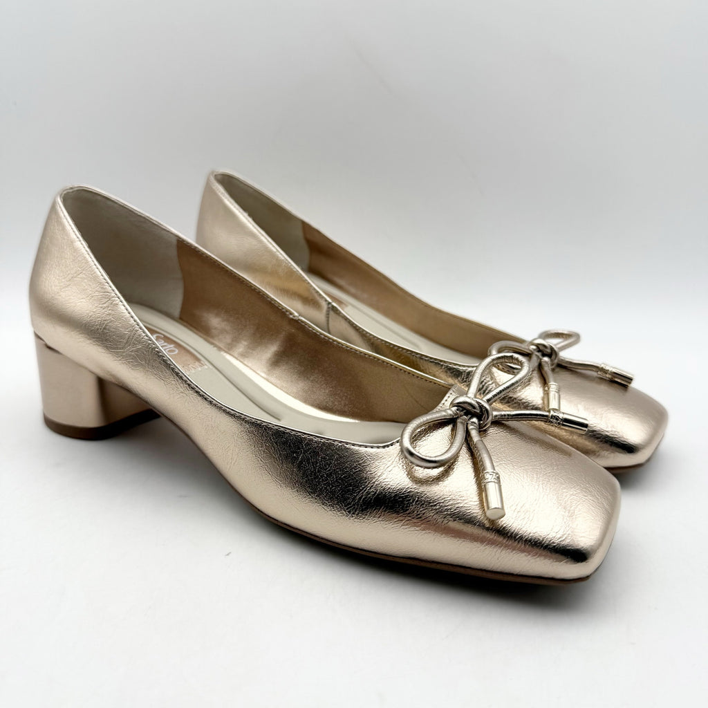 Franco Sarto Womens Natalia Pumps US 6.5 M EU 36.5 Rose Gold Leather NIB