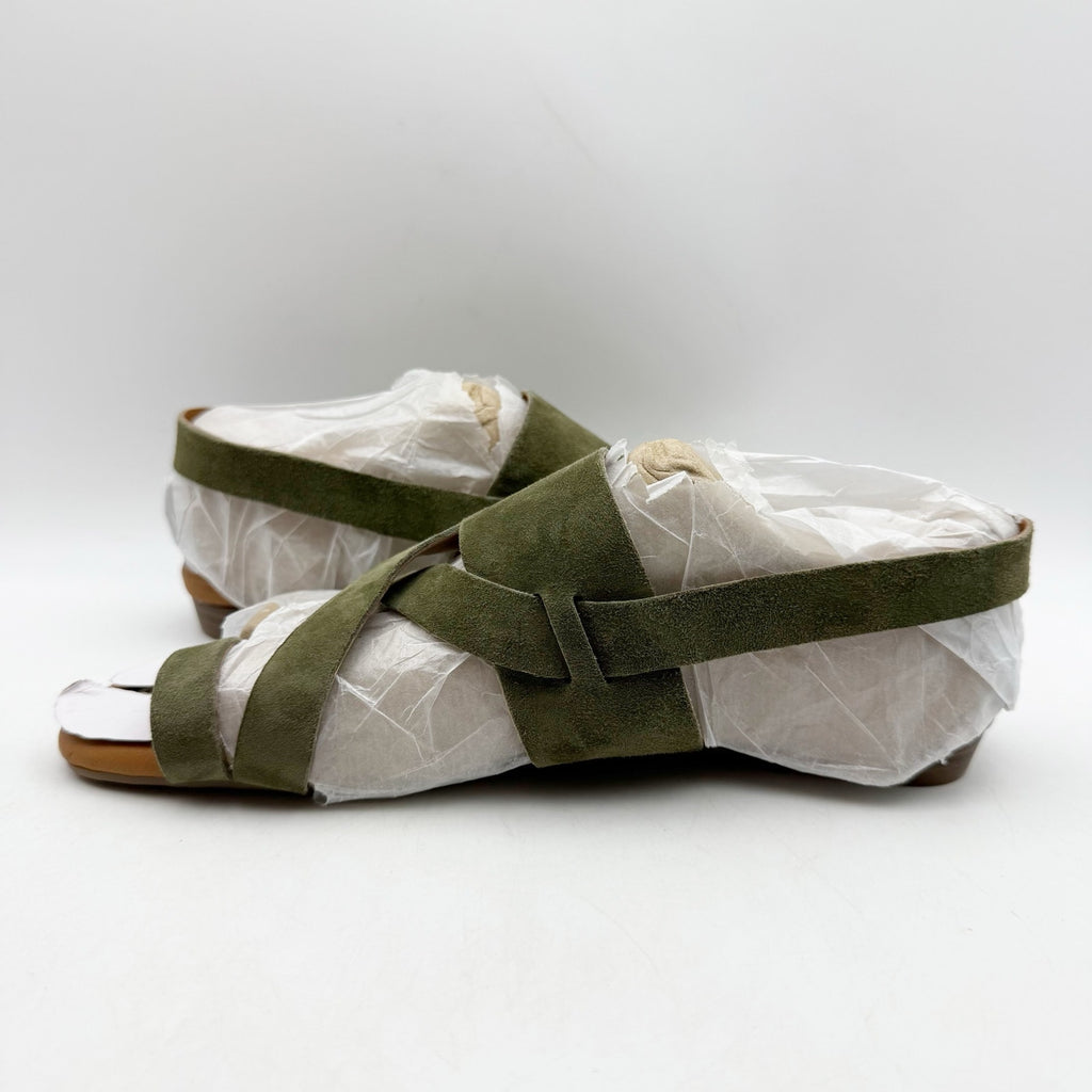 Franco Sarto Womens Gia Sandals US 6 M EU 36 Green Suede NWOB