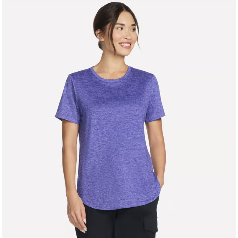 SKECHERS Women's GO DRI Swift Tunic Tee Medium Purple Short Sleeve NWT