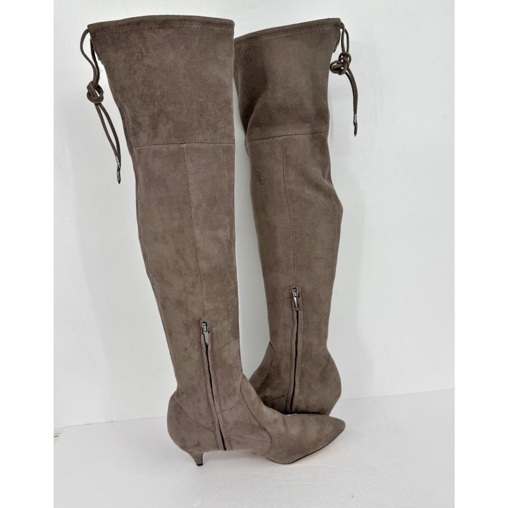 Sam Edelman Womens Kristie Over the Knee Boots Size 7.5 EU 37.5 Gray Taupe NWOB