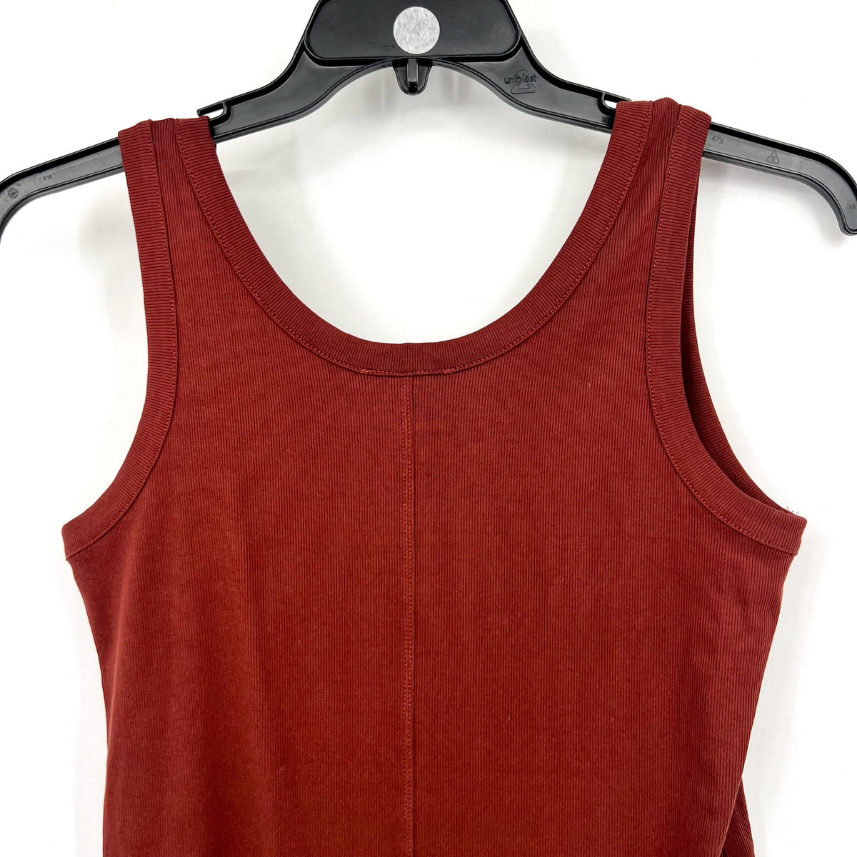 MADEWELL Womens Ribbed Scoop Neck Tank Large Brown Henna NW197 NWT