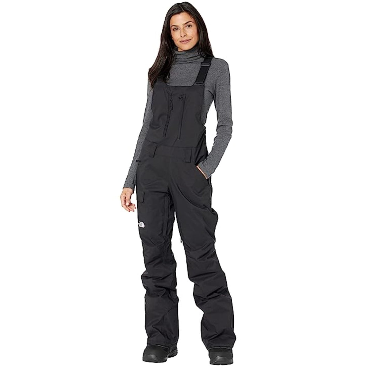 THE NORTH FACE Womens Freedom Insulated Snow Bibs 3XL SHORT Black Waterproof NWT