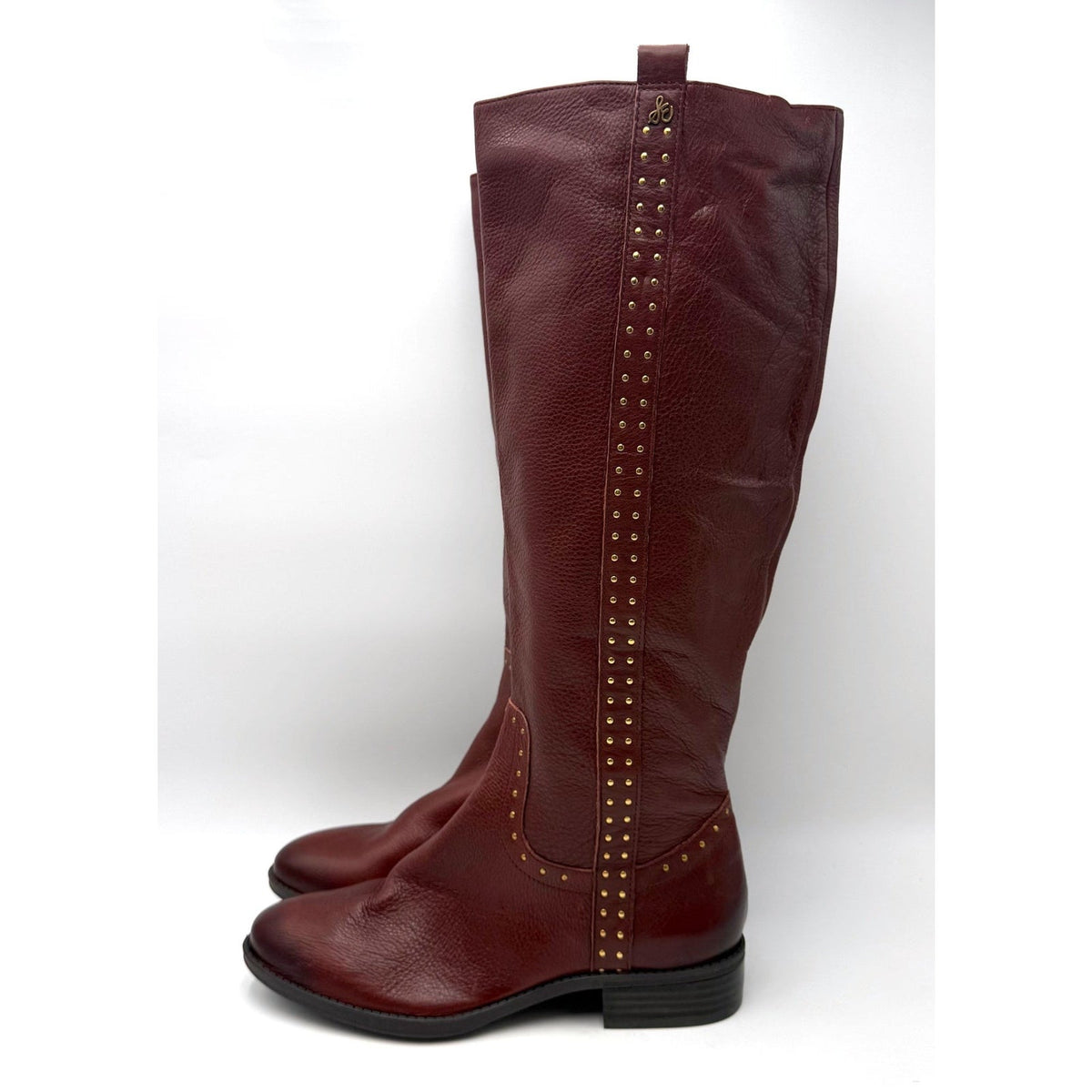 Sam Edelman Womens Prina Knee High Riding Boots Size 8.5 EU 38.5 Mahogany NWOB