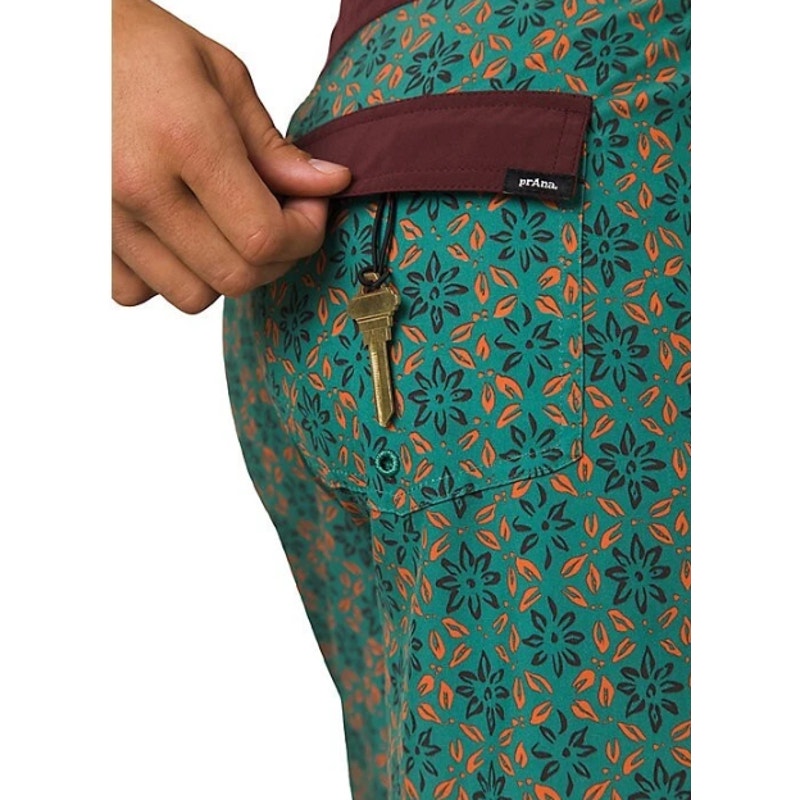 PRANA Men's Vintage Boardshorts XS Size 28 Green Cove Geo Floral 8" Inseam NWT