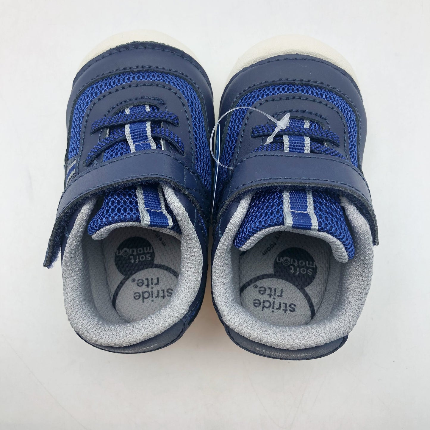Stride Rite SM Apollo Boys Sneaker Size 3.5 Blue White Kids Shoe NIB
