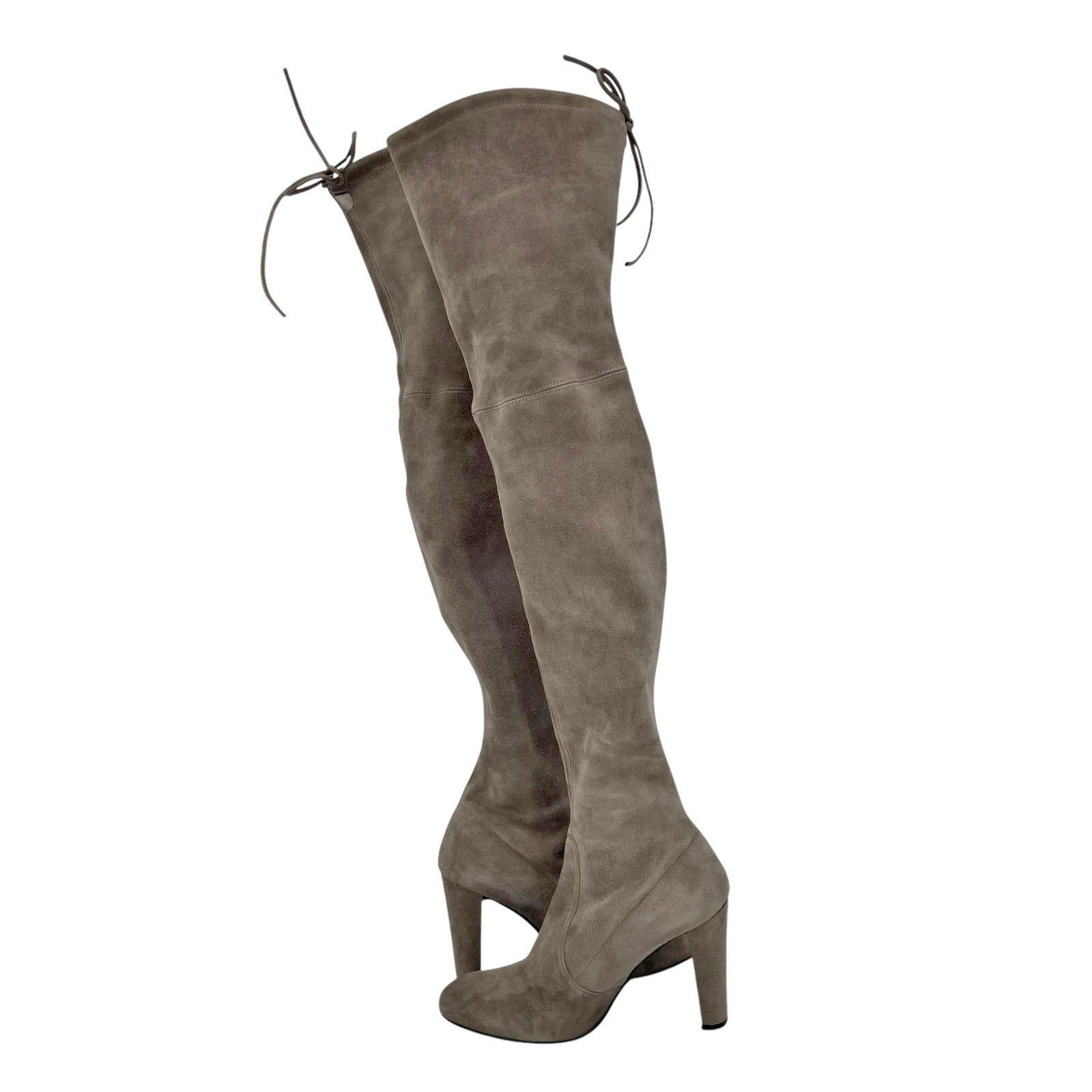 Stuart Weitzman Womens Highland High Heel Over the Knee Boot US 6 Grey Suede GUC