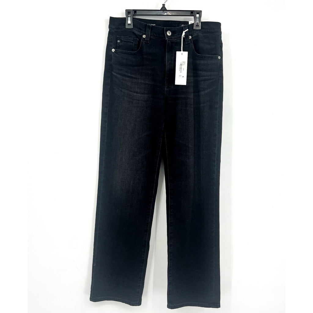 AG ADRIANNO GOLDSCHMIED Brinley Straight Leg Jeans Size 26 4 Black Glasgow NWT