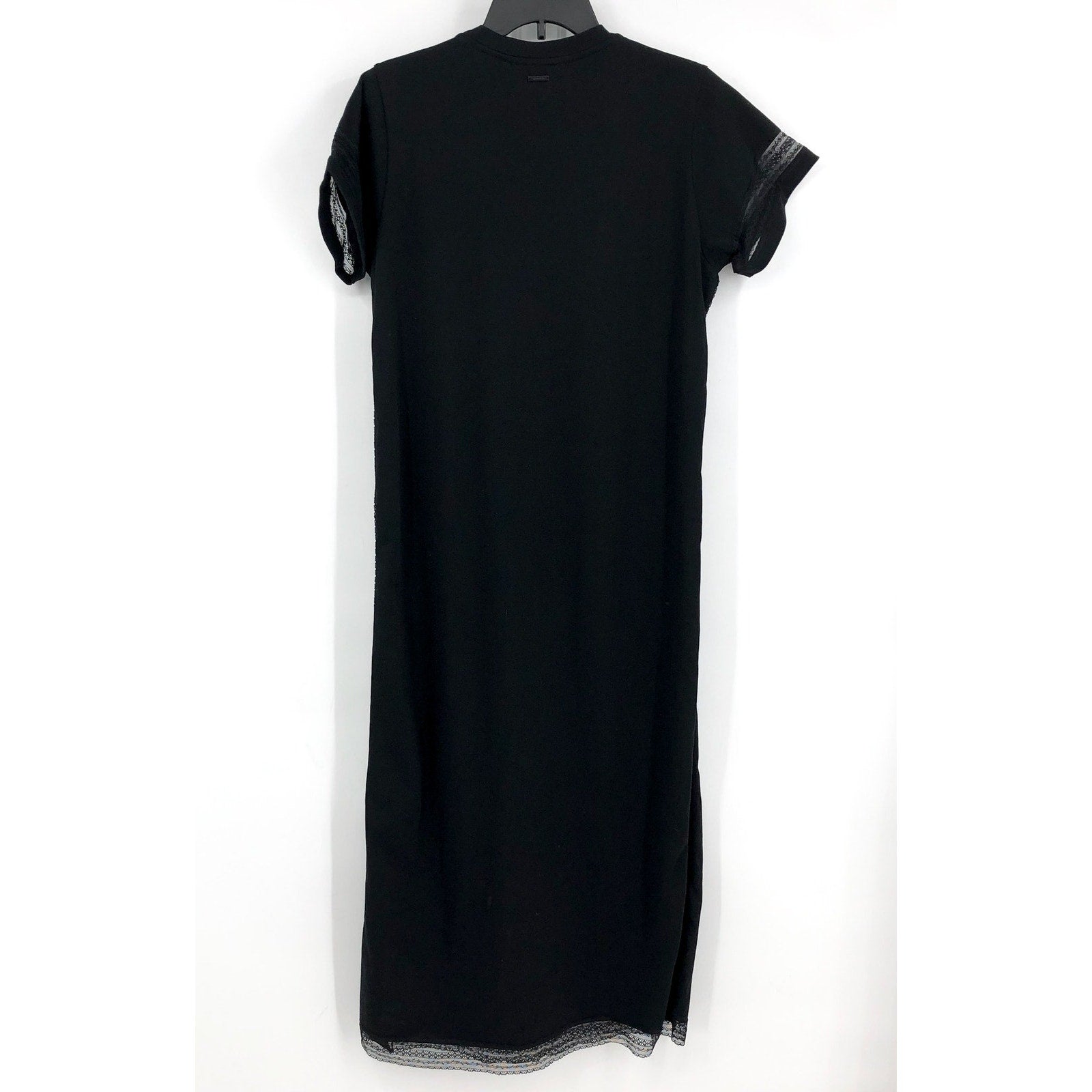 ALLSAINTS Women's Anna Lace Maxi Dress Size 8 Black Short Sleeve NWT