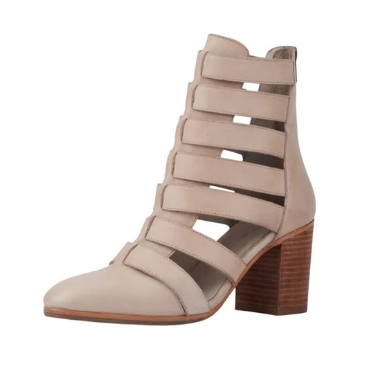 Vintage Foundry Womens Vivi Heel Sandals US 8.5 EU 39 Ivory Leather NWOB