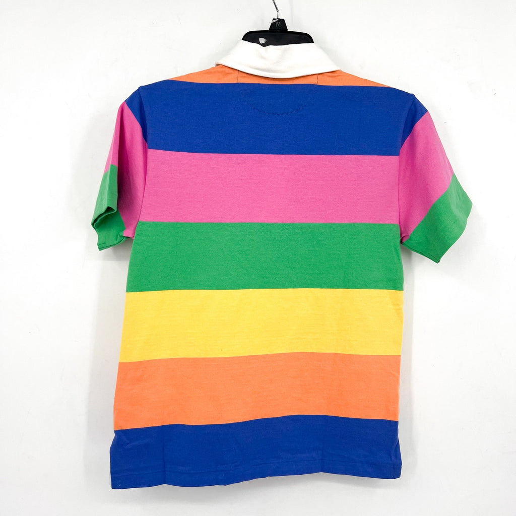 POLO RALPH LAUREN Kids Short-Sleeve Rugby Polo Shirt Medium Striped Cotton NWT