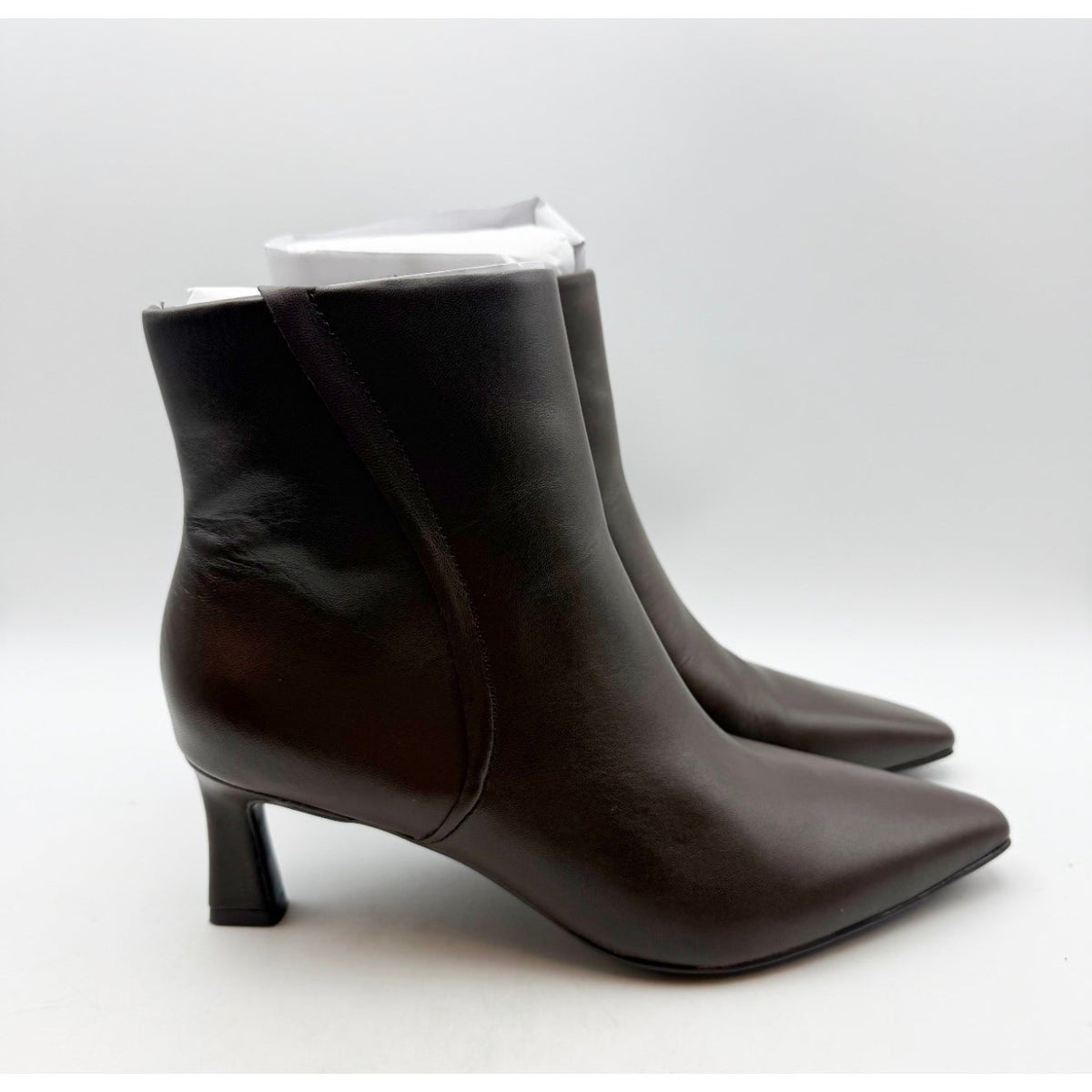 NATURALIZER Womens Deesha Ankle Booties Size 8 EU 38 Brown Leather Heels NIB
