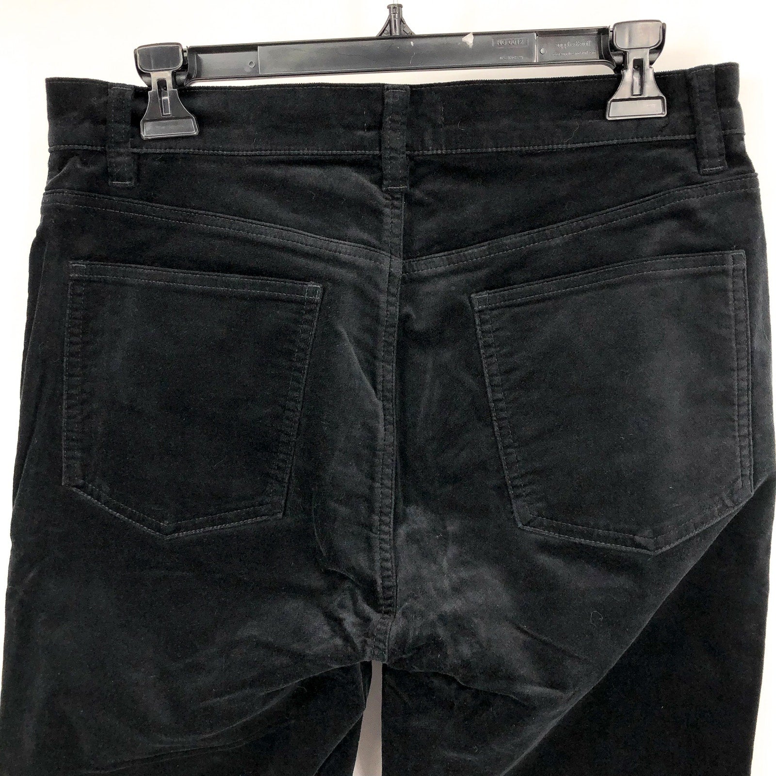 Eileen Fisher Women's Slim Ankle Jeans Medium Black Velveteen High Waisted NWT