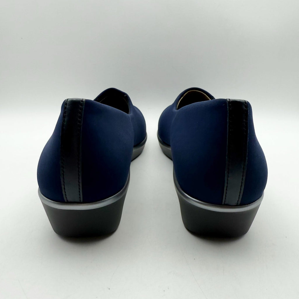 SAS Womens Bliss Slip On Wedge Shoes Size 9 M Navy Blue Comfort NIB