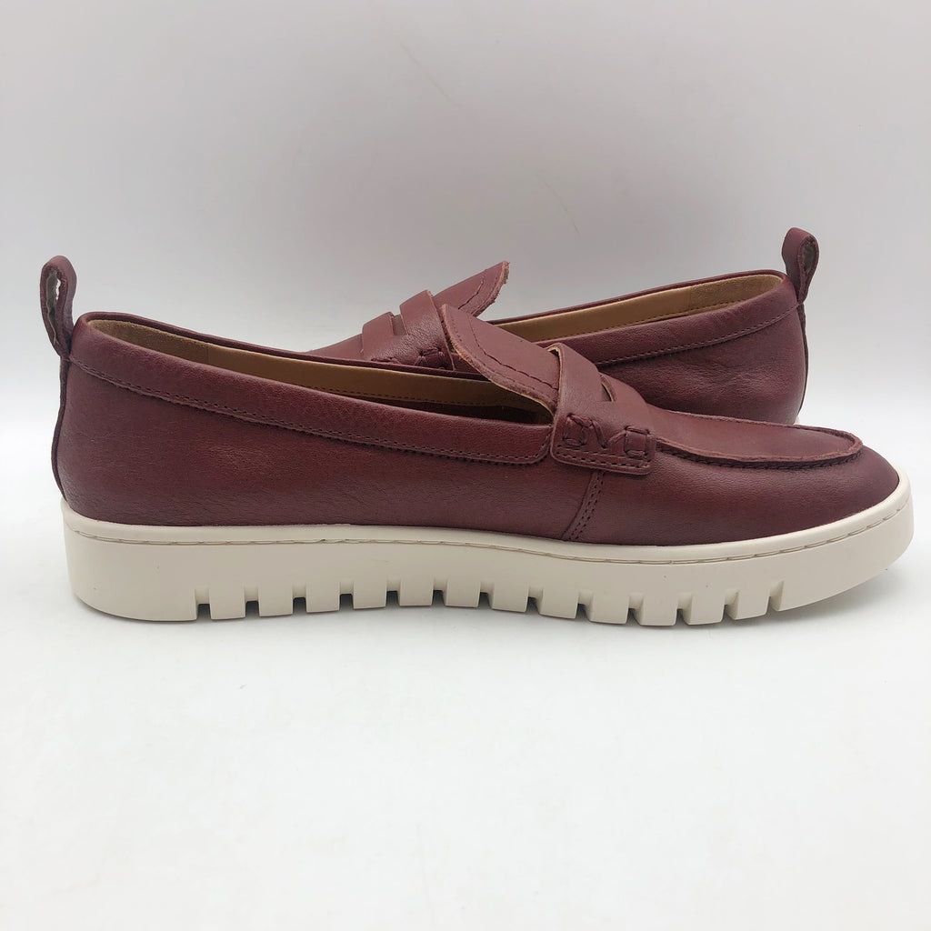 VIONIC Womens Uptown Loafers Size 8.5 Syrah Brown Leather Slip-ons NIB
