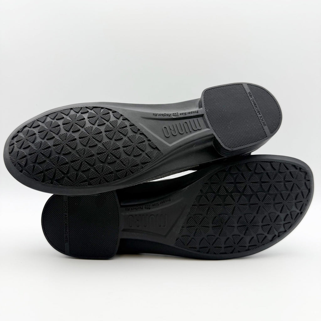Munro Womens Meghan Asymmetric Slingback Sandal US 9 Super Slim Black NWOB