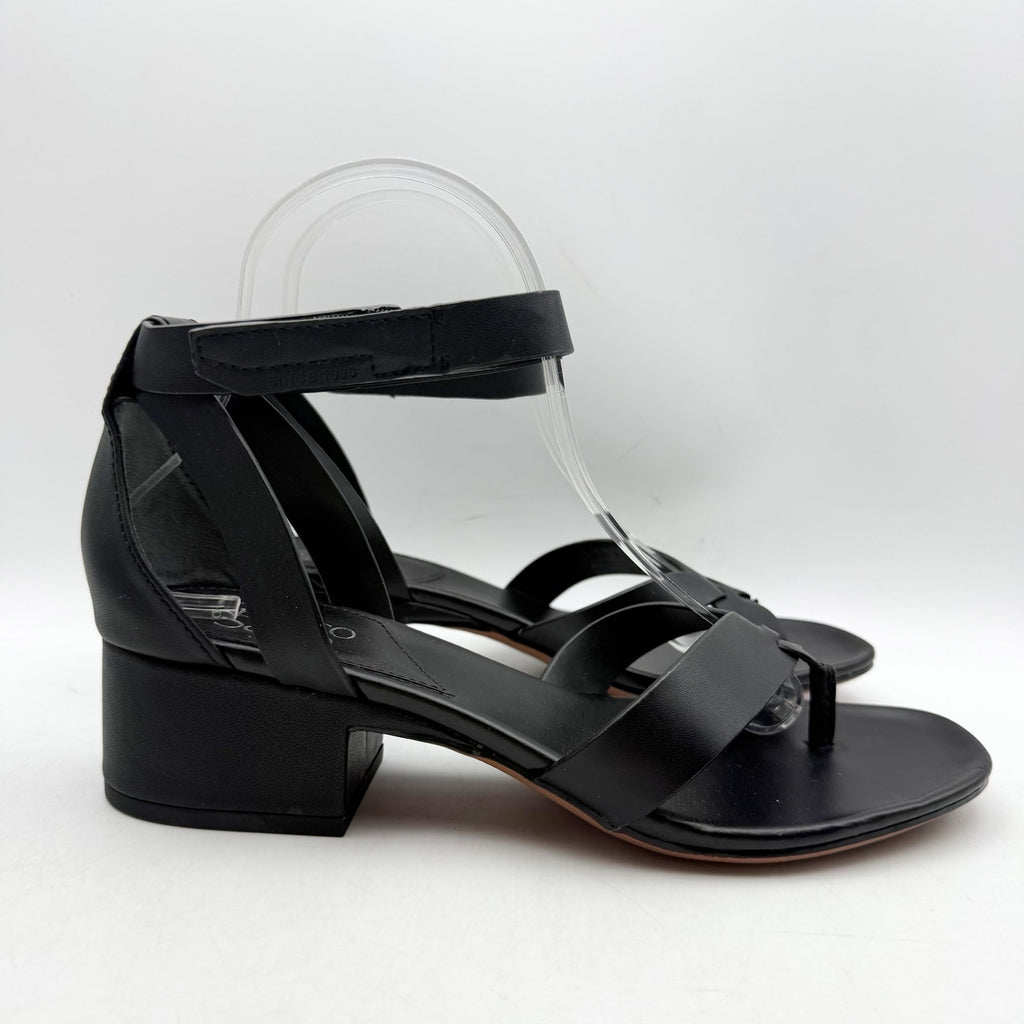 Franco Sarto Womens Nyah Heeled Sandals Size 8.5 M EU 39 Black NWOB