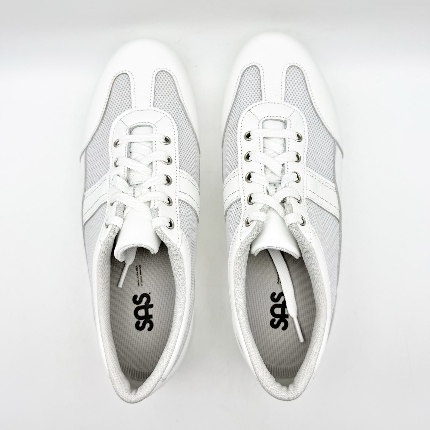 SAS Womens Free Time Comfort Walking Shoe US 9.5 Narrow EU 40 White Leather NIB