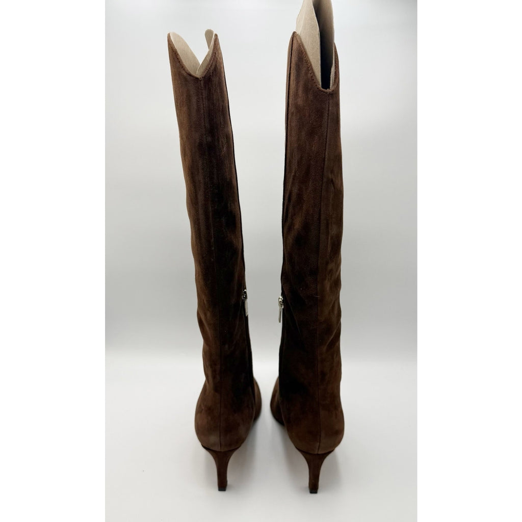 Marc Fisher Womens LTD Quinnie Knee High Boots US 8.5 M Brown Suede NIB