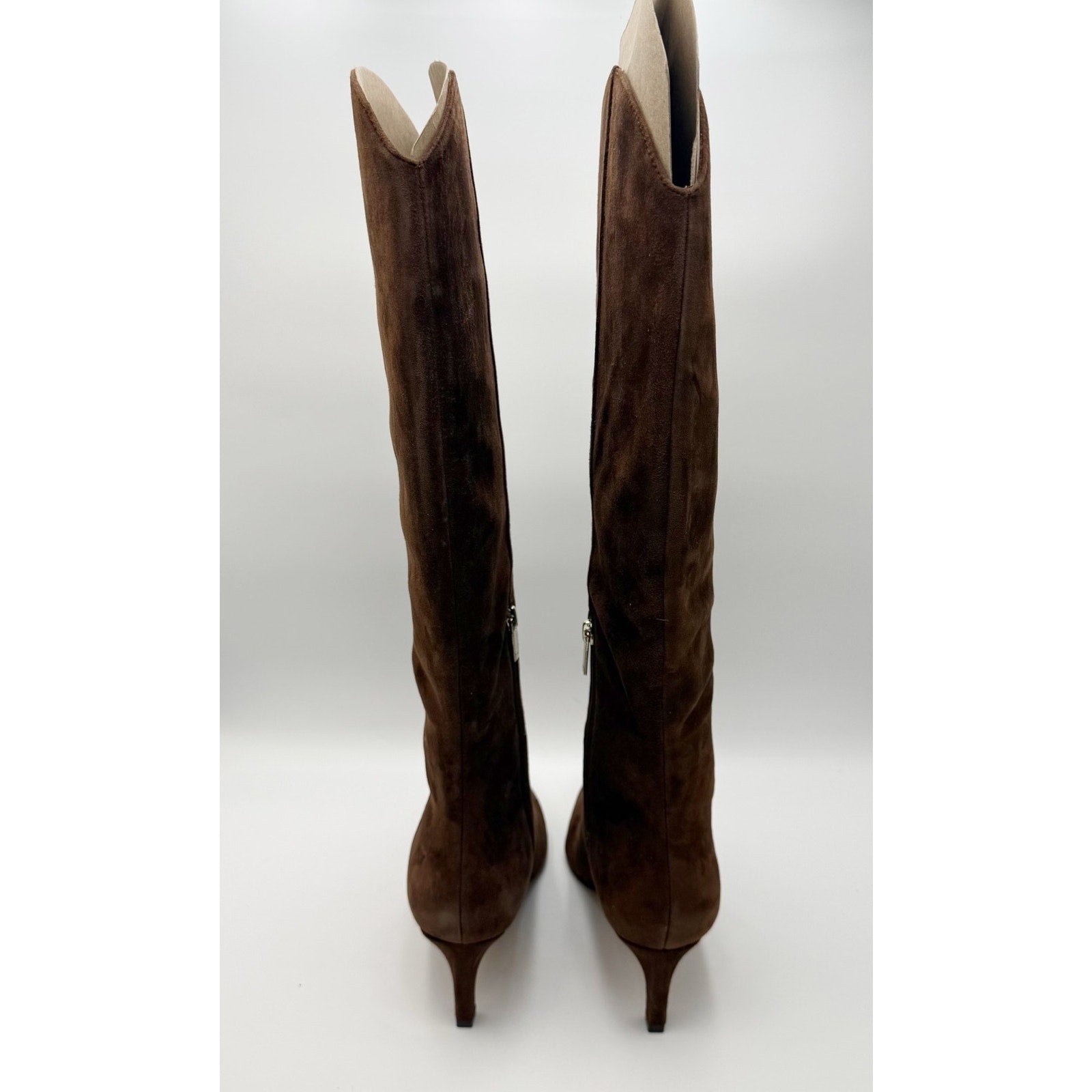 Marc Fisher Womens LTD Quinnie Knee High Boots US 8.5 M Brown Suede NIB