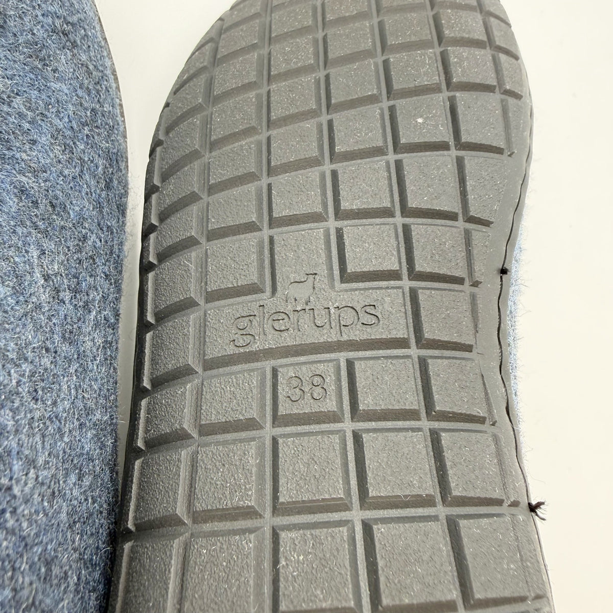 Glerups Womens Slip On Shoes Slippers EU 38 US 8 Navy Blue Wool NWOB