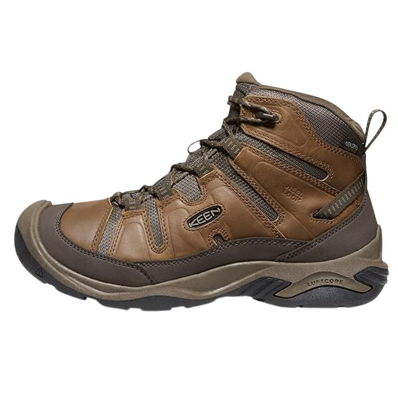 Keen Mens Circadia Mid Hiking Boots US 14 EU 47.5 Brown Leather Waterproof NWOB