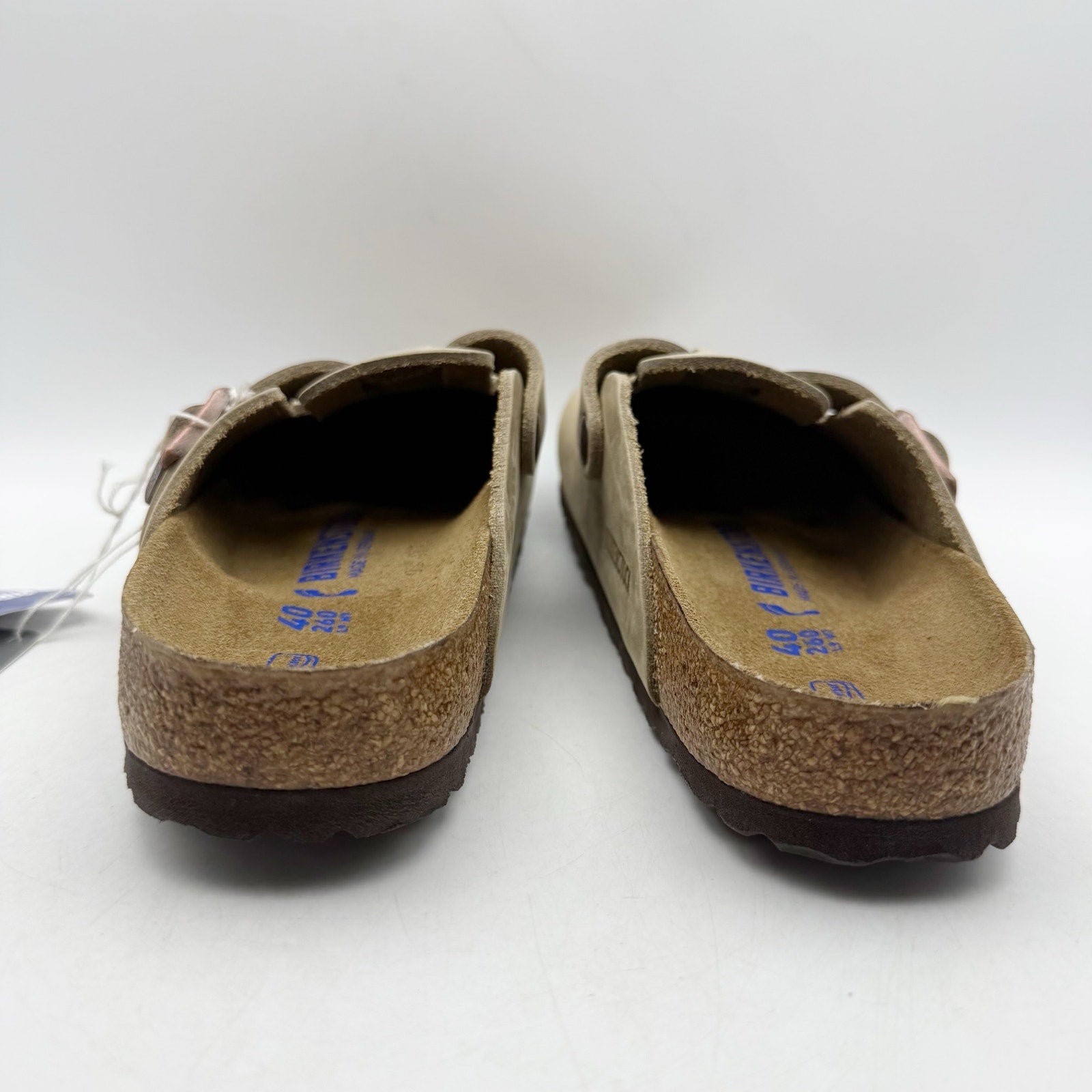 Birkenstock Womens Boston Soft Footbed Clogs EU 40 US 9 Brown Suede Slip On NWT