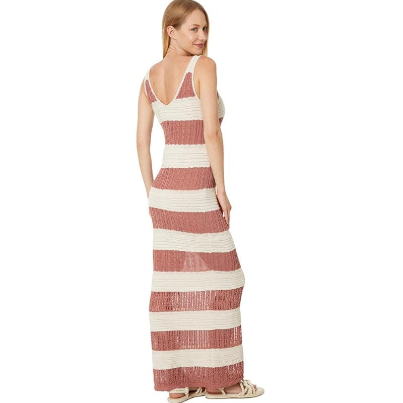 SPLENDID Women's Nicola Knit Tank Dress Medium Sunset White Sand Stripe NWT