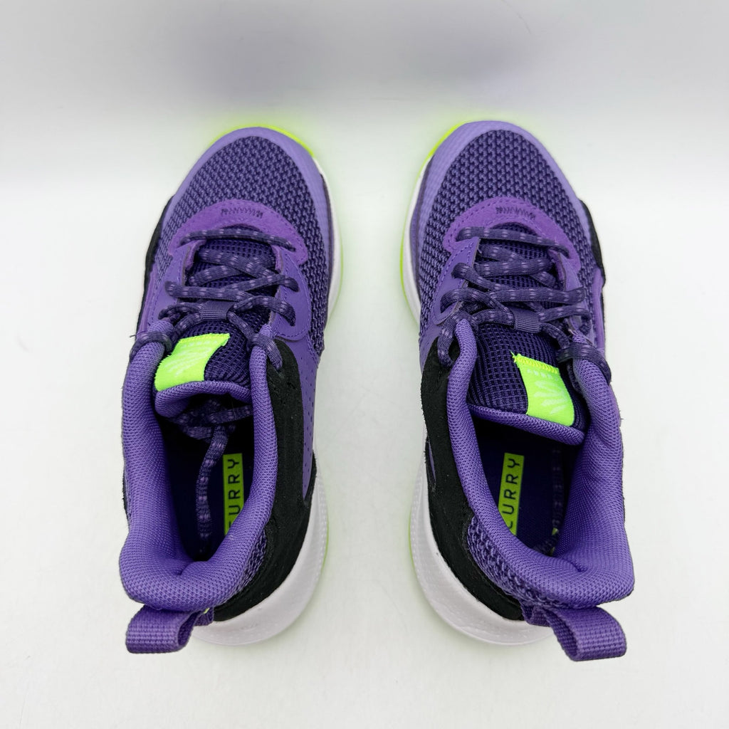 Under Armour Curry 3Z 24 Basketball Shoes KIDS SIZE 12K Purple Athletic NWOB