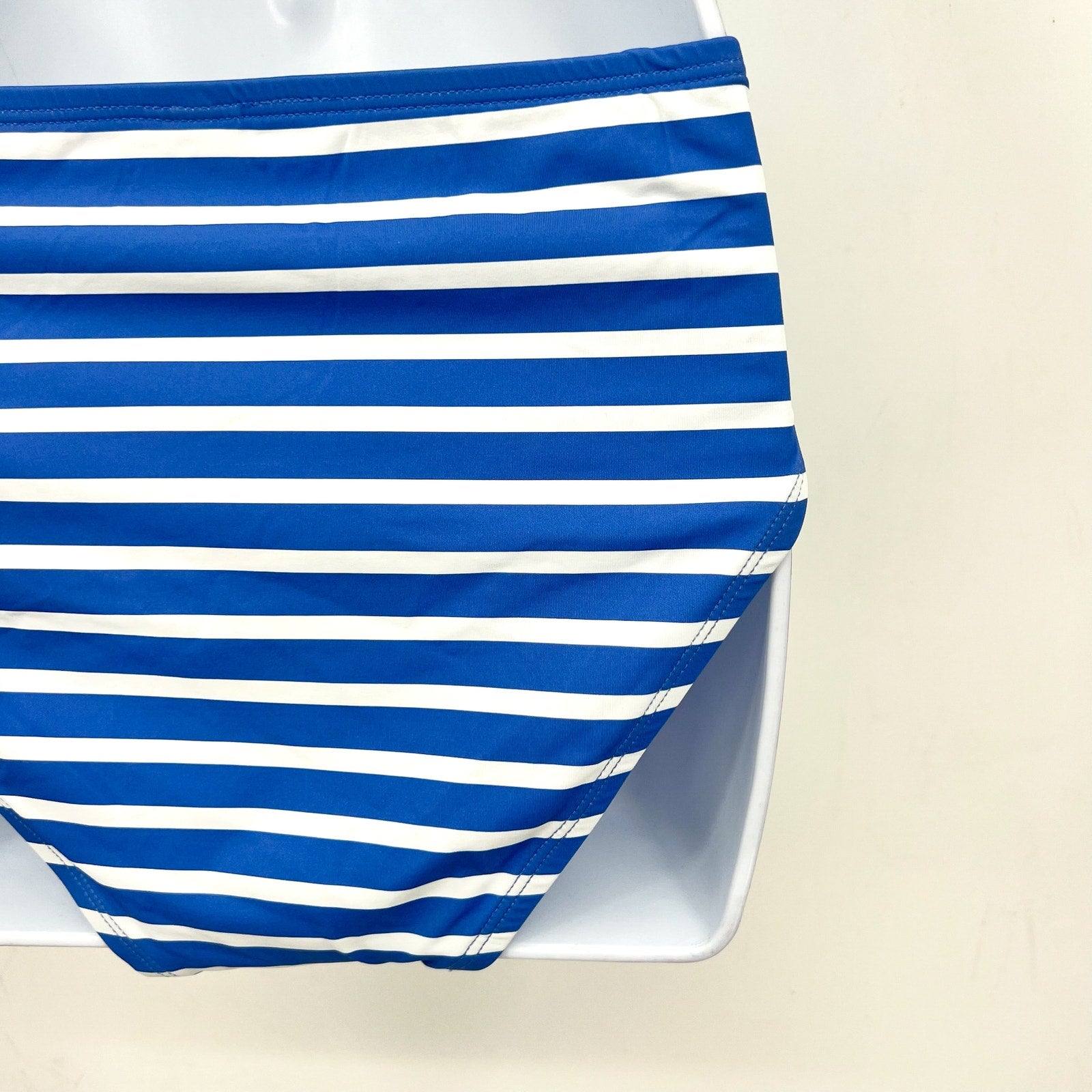 TOMMY BAHAMA Coastline Stripe Hipster Bikini Bottom Small Paradiso Blue NWT