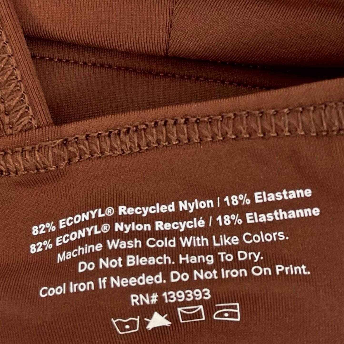 Everlane Womens The Triangle Bikini Top XL Swimwear Brown NWT