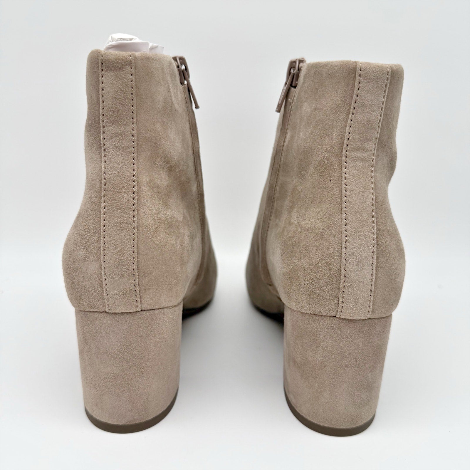 Vionic Womens Sibley Ankle Booties Size 9 M EU 40 Beige Suede Boots NIB